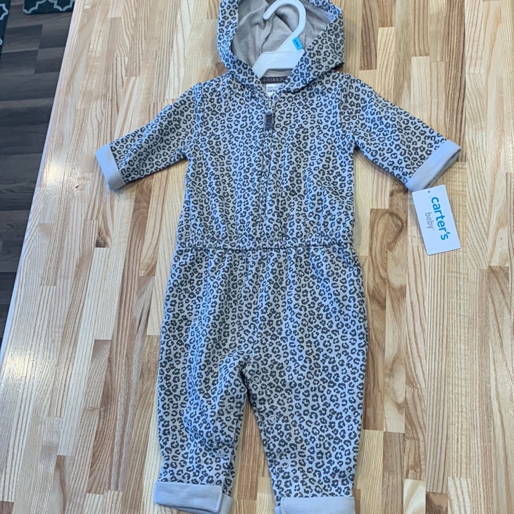 NWT Carters one piece hooded outfit, $18